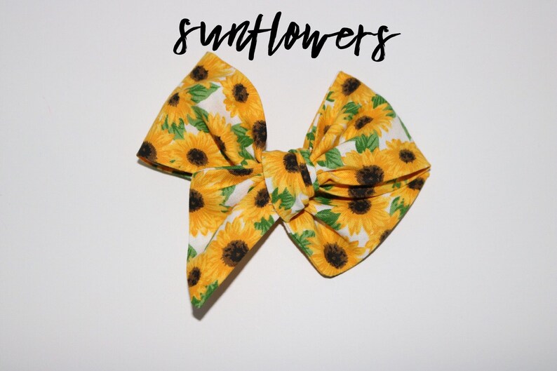 bow-disney school girl- holiday- clip- headband Sunflowers -gold- floral- thanksgiving -fall- multicolored hair accessories