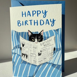 Cat Birthday Card, Funny Cat Greeting Card image 3