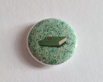 Book Pinback Button with Cottage Core Aesthetic - 1 Inch