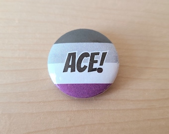 Aseksuele Pride-button van 1 inch