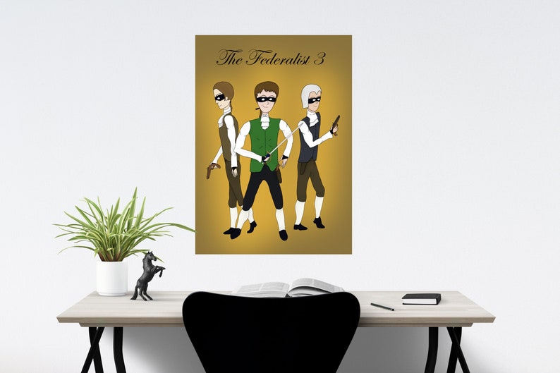 Poster Of Federalist Three Alexander Hamilton James Etsy