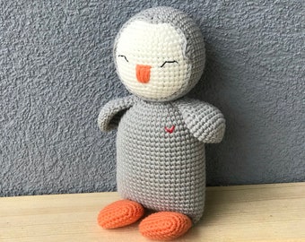 crocheted penguin