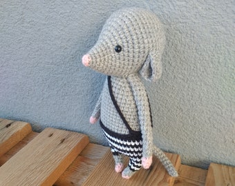 crocheted mouse