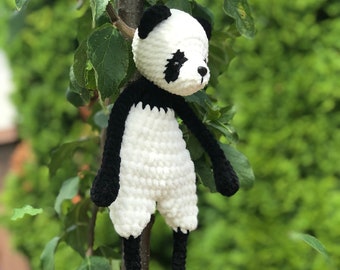 crocheted panda