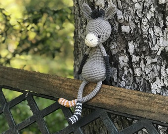 crocheted donkey