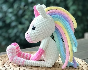 crocheted unicorn