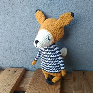 crocheted fox