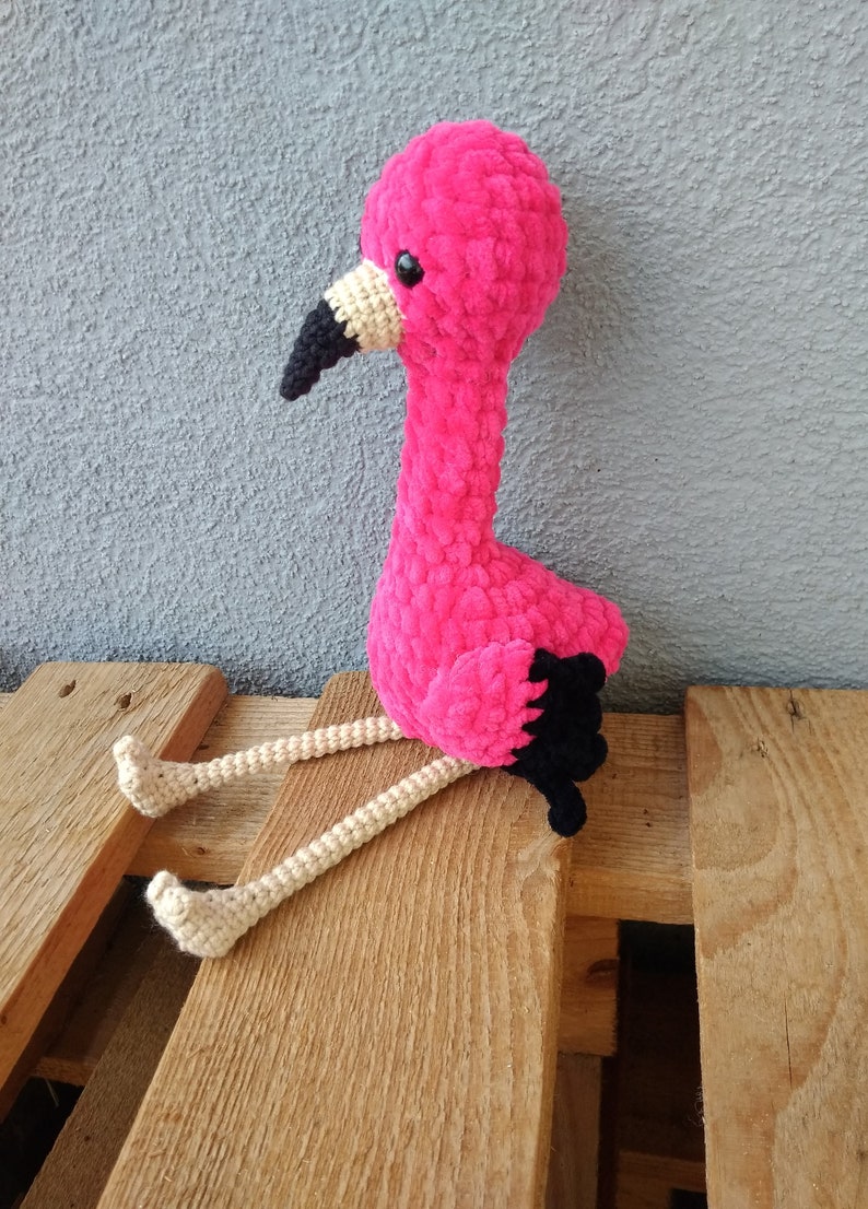 crocheted flamingo image 3