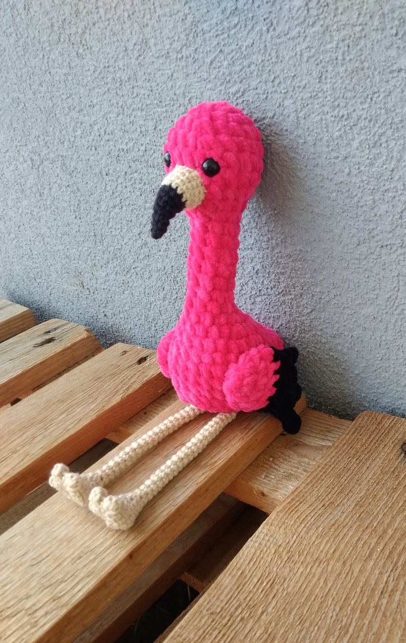 crocheted flamingo image 1