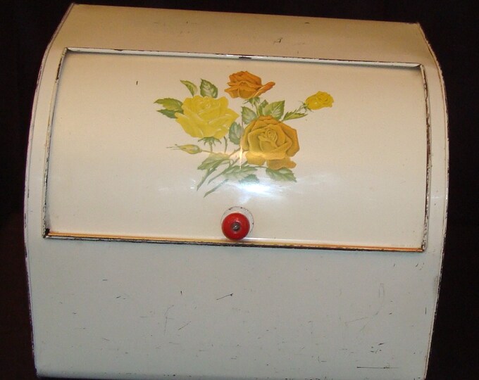 Vintage Metal Bread Box Etsy