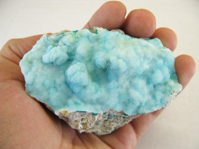 3.4インチ ヘミモルファイト クリスタル - ムフアティ、コンゴ 249g