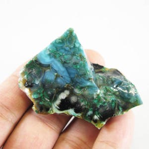 2.1インチ クリソコラ & クォーツ ドゥルージー - 45g ペルー 美しい