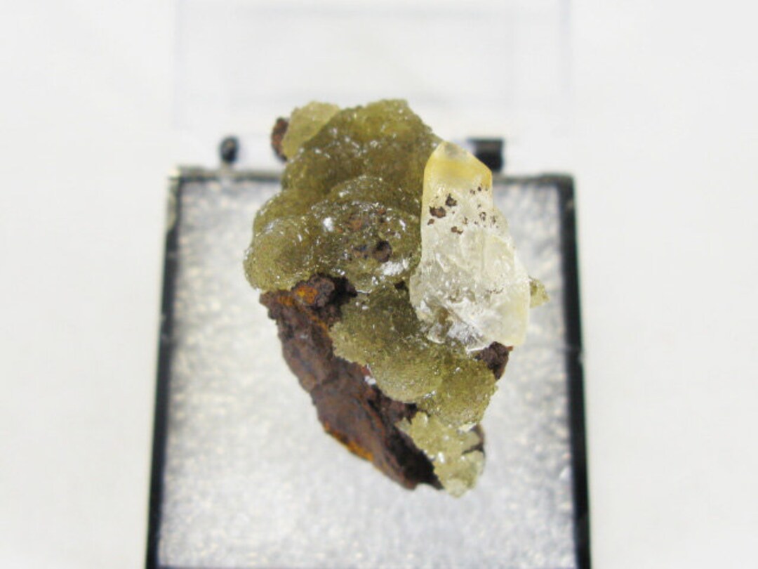 RARE! Austinite & Calcite- Ojuela Mine, Mexico. Beautiful Yellow ...