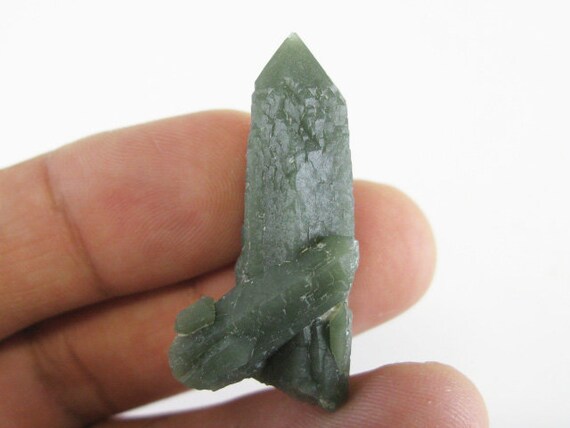 2.5 cristaux naturels de la Mongolie Chine-99 g-intérieur de cristal de  Quartz vert mongol Elestial lémurien spécimen minéral géométrie P11058 -   France
