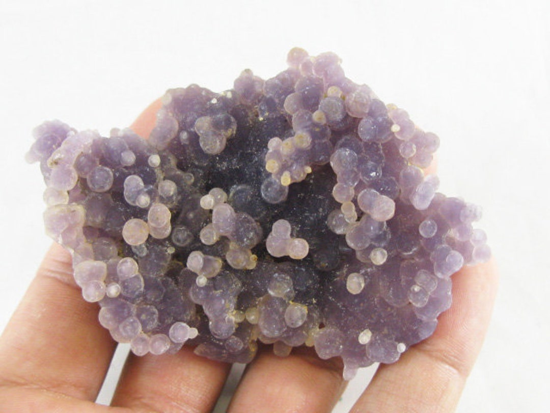 高品質 インドネシア産 グレープアゲート 台座付き グレープ