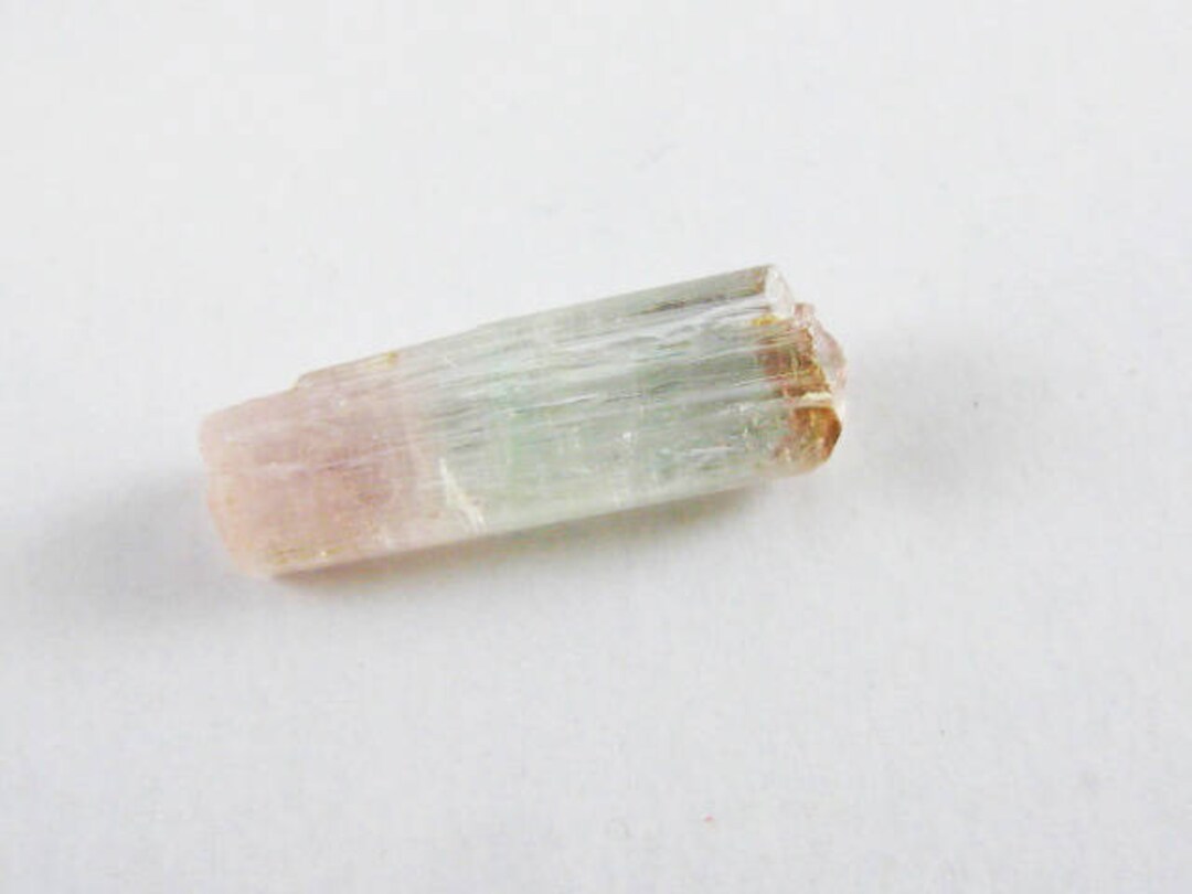 Tourmaline Bicolore Naturelle - Coupe émeraude Carrée - Certifiée HGTL - Origine Afghanistan - Neuf étiqueté