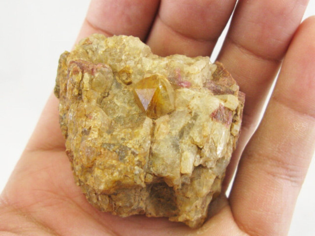 2 2 Rhodizite Crystal 96g Madagascar Natural Yellow Etsy Canada