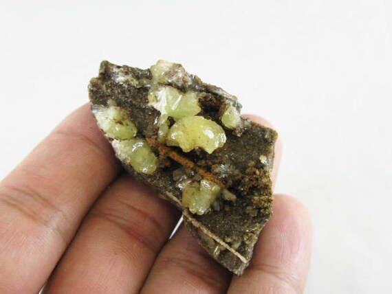 2 1 Adamite Crystals Mexico 32g Natural Yellow Green Etsy