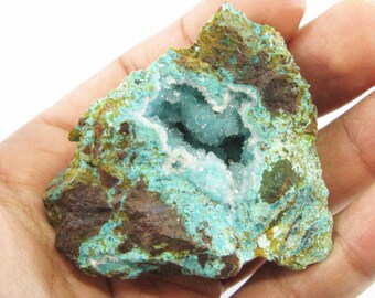 2.4インチ クリソコラ & クォーツ - 81g ペルー 美しい天然ブルー