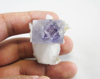 36g Fluorite on Quartz Crystal -  Yaogangxian Mine, China. Beautiful natural crystals. Mineral Specimen. M41662