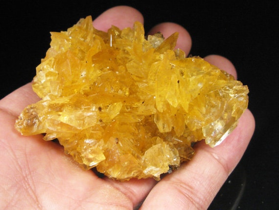 2 5 Selenite Crystals 68g Peru Natural Orange Yellow Etsy Uk