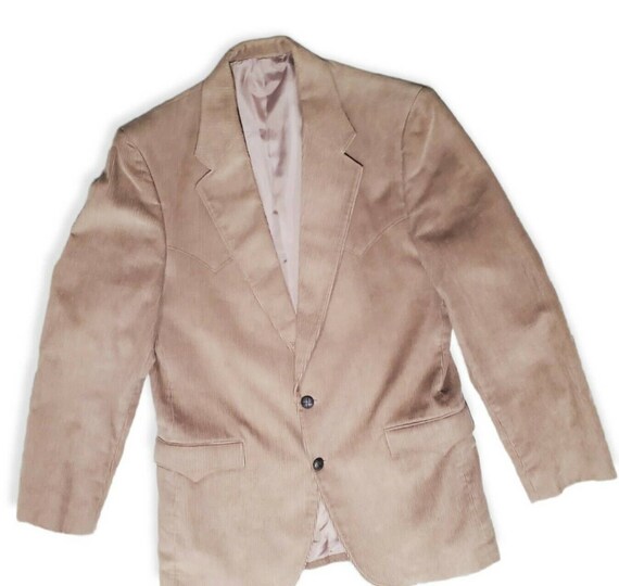 CIRCLE S Corduroy Western Mens Blazer Jacket Elbow Patches Sport