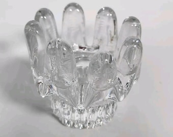 Kosta Boda Sunflower Votive Candle Holder Goran Warff Vintage Glass 70s MCM 3.75