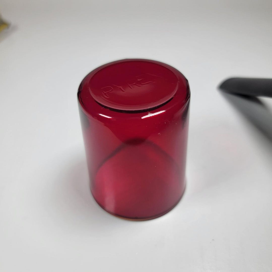 Ruby Red Pyrex Laboratory Cup Antique Pyrex Ruby Red Glass Apothecary Pharmacy ...