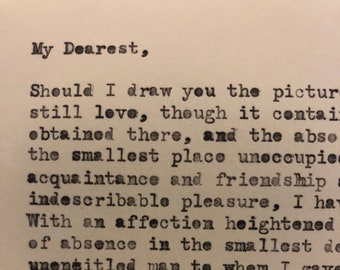 Typewritten custom letter