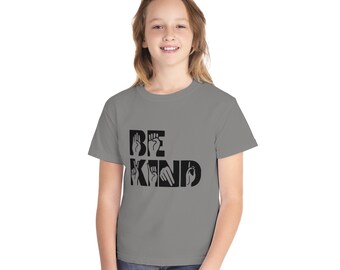 ASL Be Kind/ Camiseta de peso medio juvenil