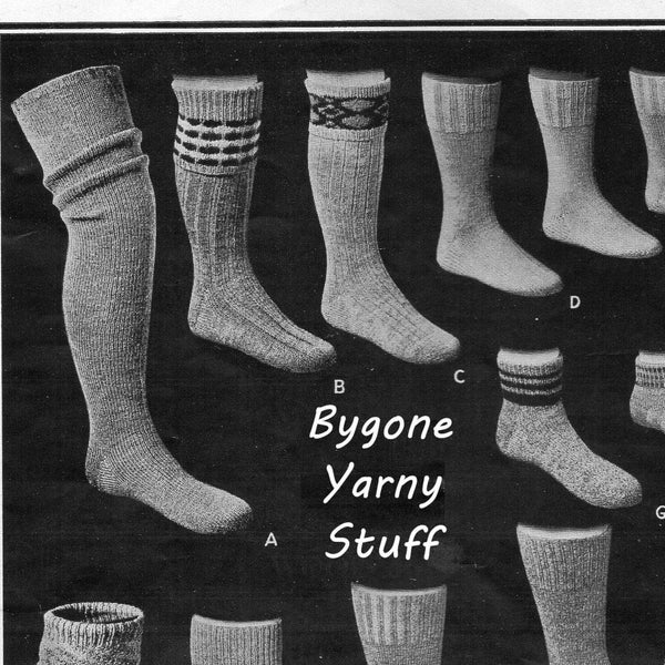 Socken Vintage Strickanleitung für die ganze Familie 1930er Jahre Anleitung Socken stricken Klassisch Traditionelle Strümpfe Männer Kinder Frauen PDF #40