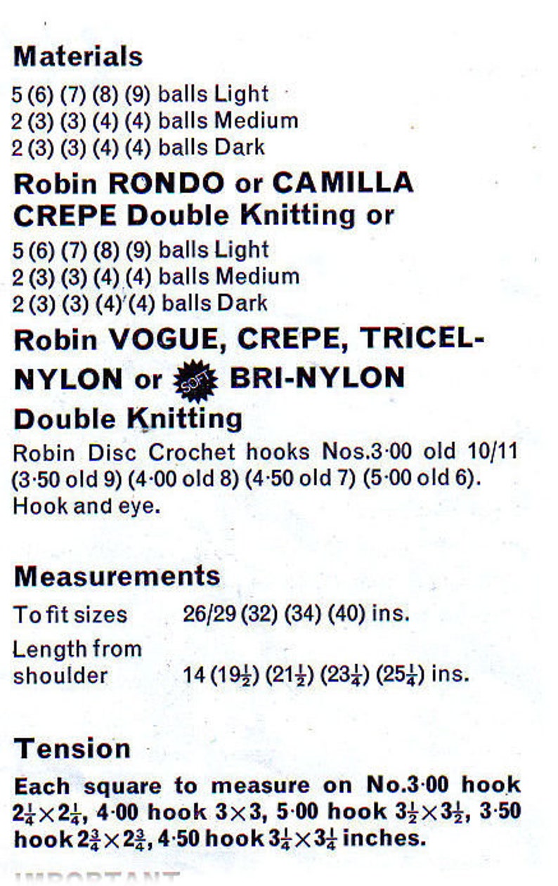 1970s Granny Square Crochet Vest Pattern: Vintage DK Yarn (PDF Pattern ...