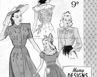 PDF Vintage Smocking Magazine Fashion 75 yrs ago Illustrated Instructions Tutorial Patterns Designs #42