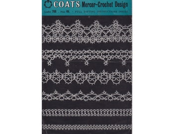 Vintage Tatting Borders Pattern: Coats UK 1950s No. 10 or 20 (PDF Pattern)