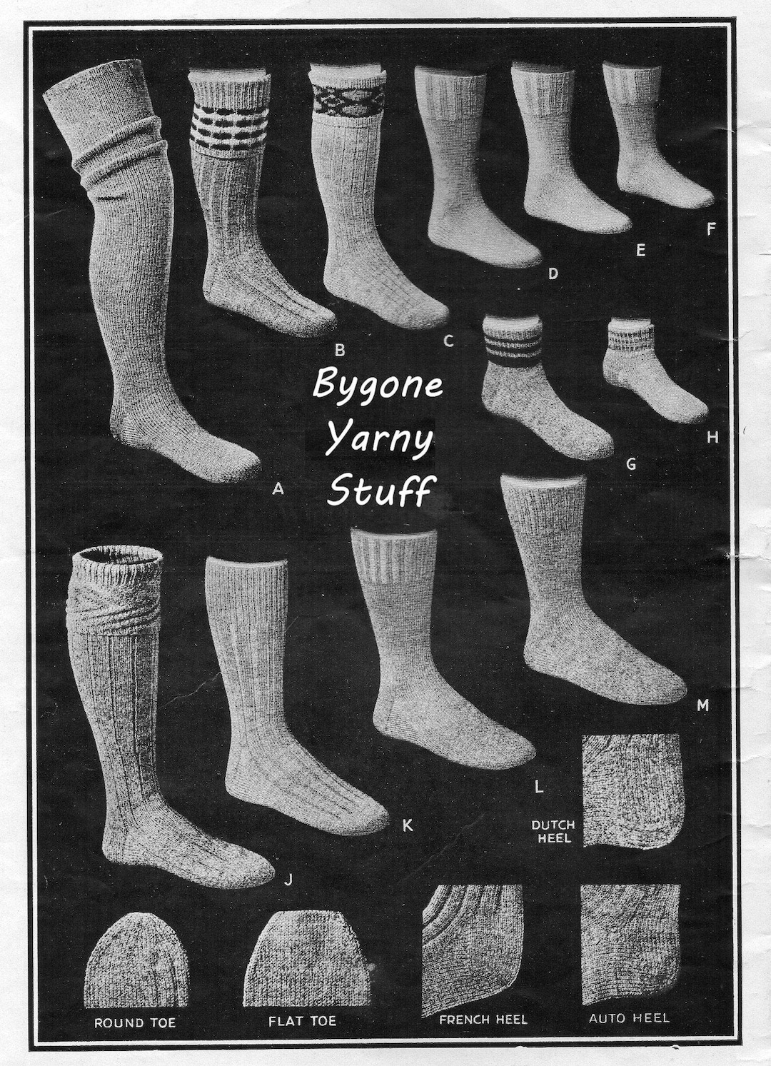 Socks Vintage Knitting Pattern for All the Family 1930s Etsy UK