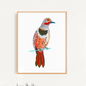 Northern Flicker Bird Art Print, Yellowhammer Art
