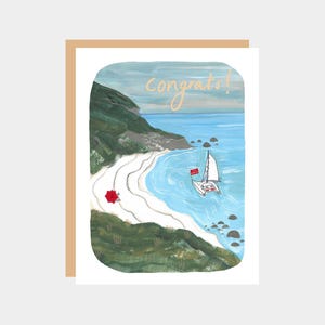 Glückwunschkarte Hochzeit |  Hochzeit Segelboot Glückwunschkarte | Just Married Karte