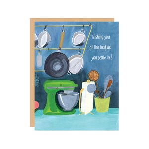 Carte de voeux de souhaits d'une nouvelle maison | Carte de pendaison de crémaillère | Carte Nouvelle Maison Nouvelle Cuisine