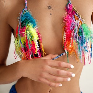 Handmade Crochet Bikini Top, Festival Clothing