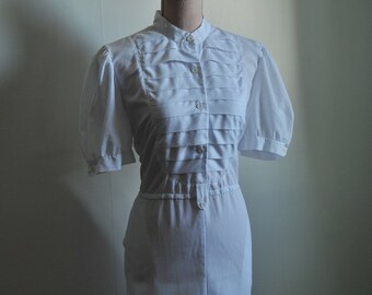 1960s nurse dress / Size XL