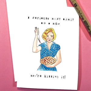 Serial Mom Mothers Day Card John Waters Greeting Card Funny Humour Kitsch Cult Classic Kathleen Turner illustration 90s Mother Mom Horror image 2