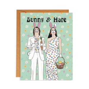 Sonny & Cher grappige Paaskaart