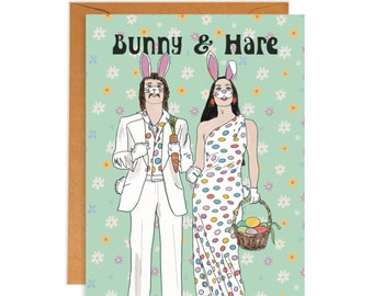 Tarjeta de Pascua divertida de Sonny y Cher