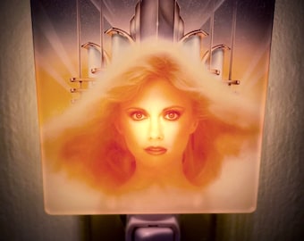 Olivia Newton John Night Light: 80s Xanadu Retro Decor