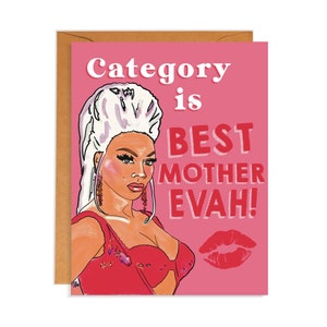 RuPaul | Course d'accélération | Carte de fête des mères pour maman | LGBTQ | Gays | homosexuel | Culture populaire