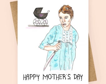 Rosemary's Baby Mothers Day Card Vintage Horror Movie Occult Mia Farrow Roman Polanski Greeting Devil Satan Evil Gift 60s Retro Mother Mom