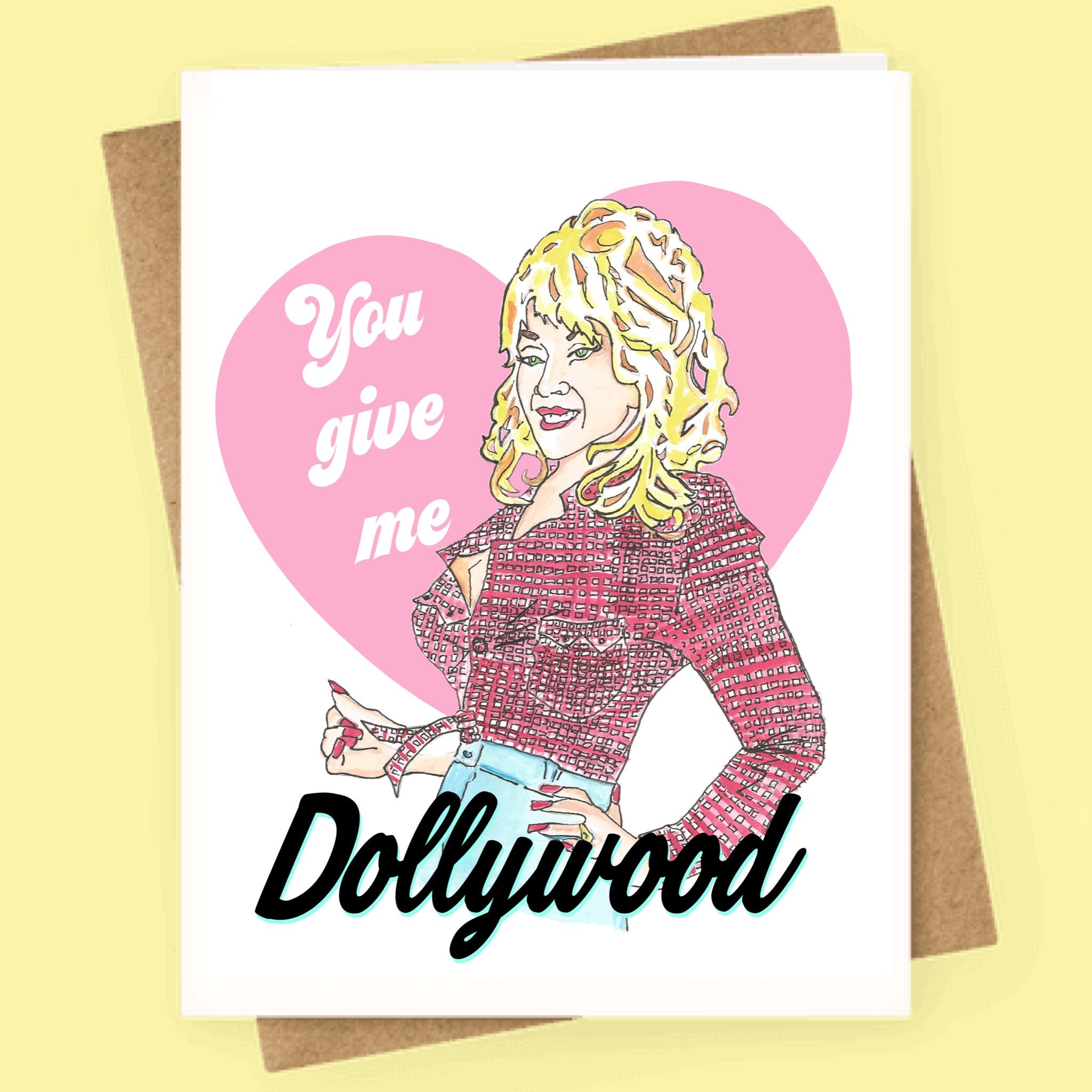 Dolly Parton Valentine Greeting Card Country Music Icon Funny - Etsy