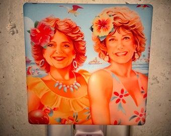 Barb and Star Night Light: Vista Del Mar Fan Art, Handmade Home Decor