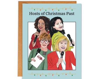 90s Tv Hosts Christmas Card | Funny Card | Oprah | Ricki Lake | Sally Jesse Raphael | Jenny Jones | Pop Culture