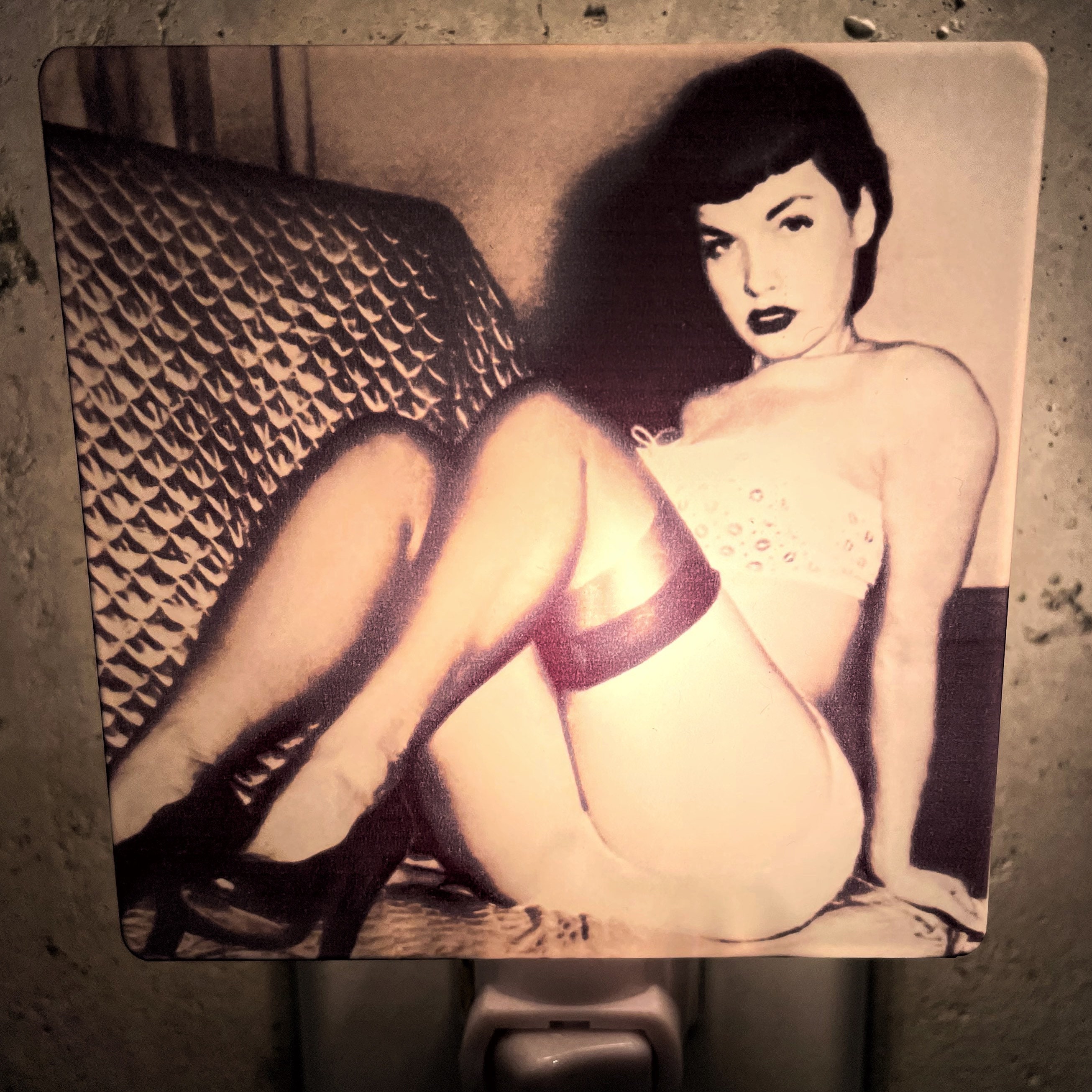 Bettie Page Night Light Christmas Gift 50s 60s Vintage Pinup photo picture